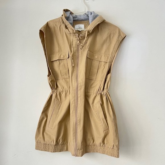 NEW Aerie OFFLINE Cotton Canvas Hooded Cargo Vest, Size S Oversized Fit - Picture 4 of 16